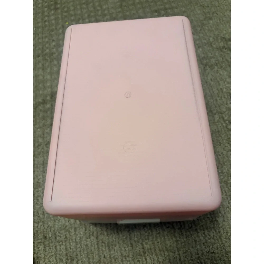 Pink Ombre Frosted Plastic Storage Bins with Handles Set of 2 Laundry Organizers
